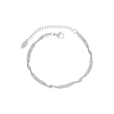 Passion Waterproof Twisted 2mm Herringbone Bracelet Silver Plating, Dansk Copenhagen