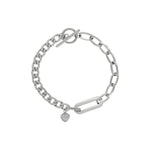 Courage Waterproof T-Bar Heart Bracelet Silver Plating -DNSK Copenhagen