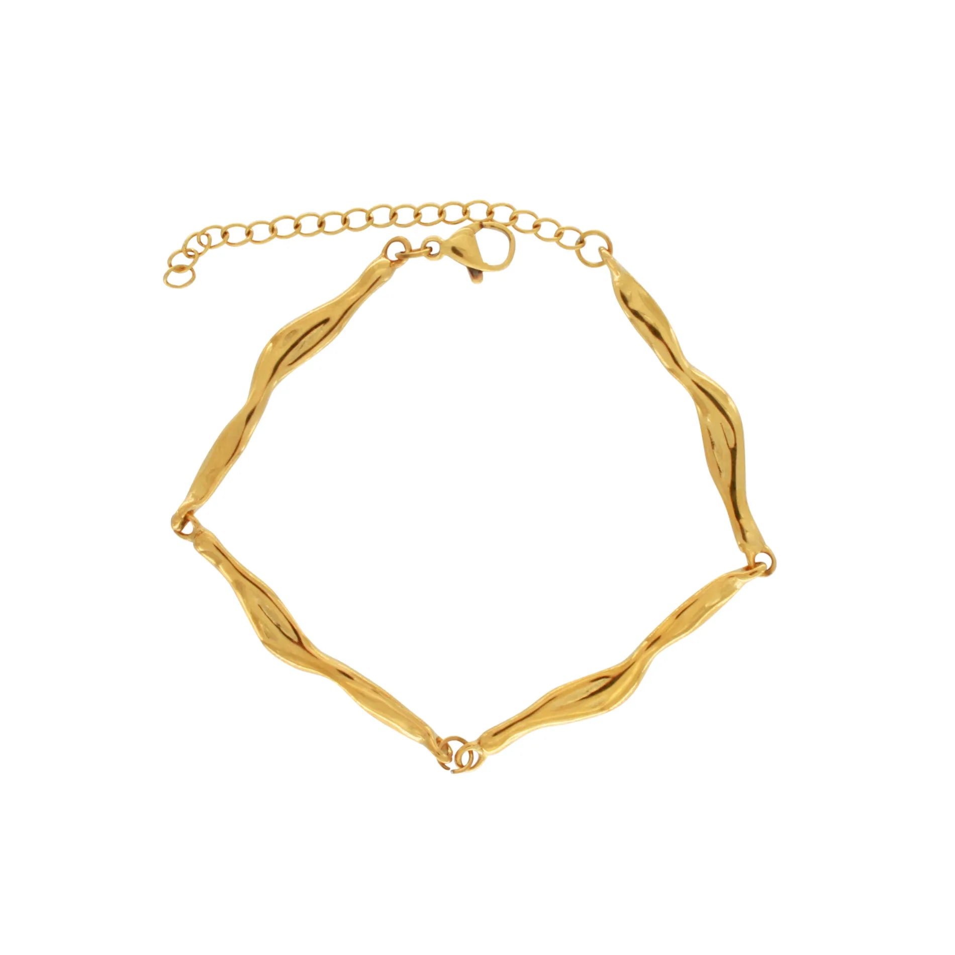 Joy Waterproof Organic Link Bracelet 18K Gold Plating, Dansk Copenhagen