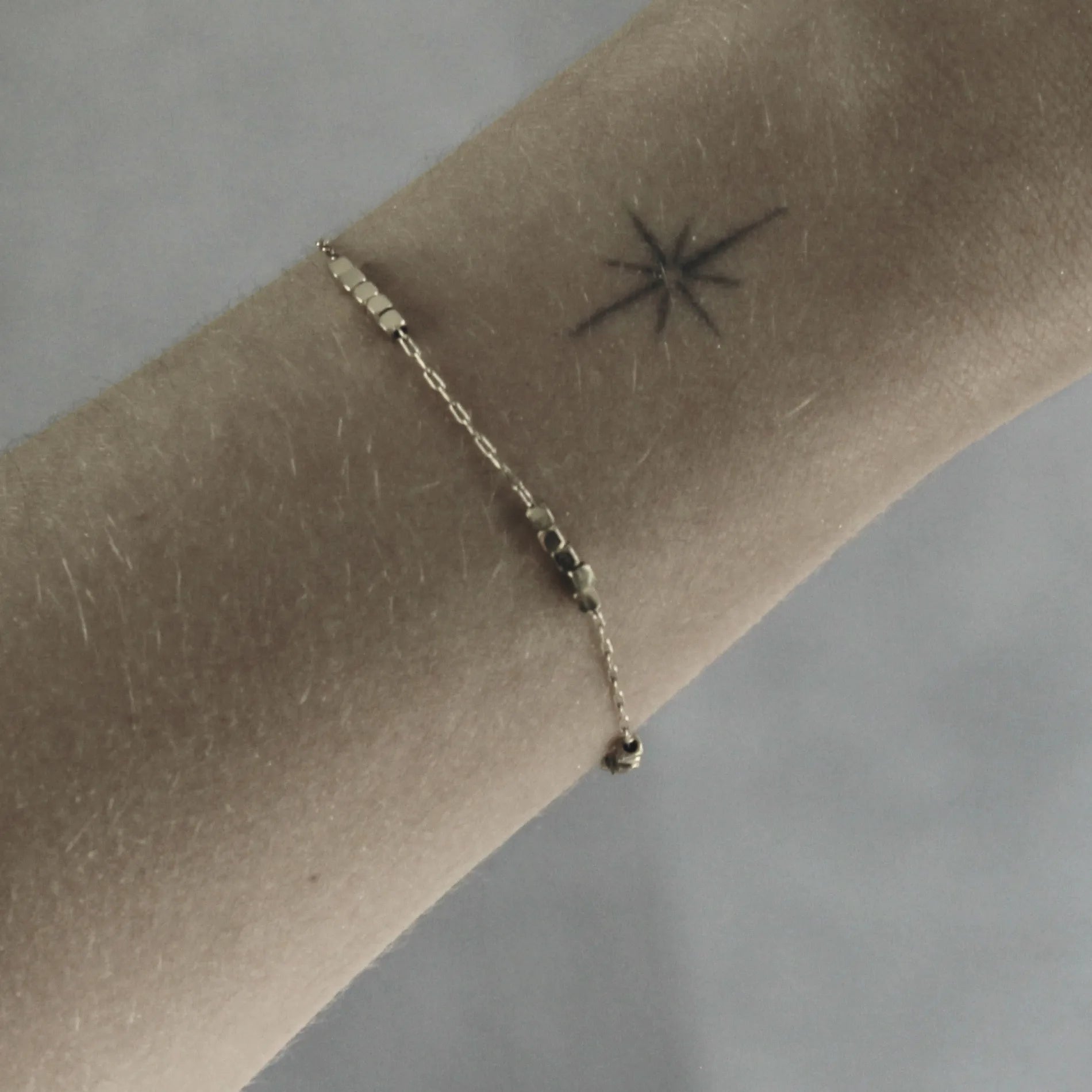 Passion Waterproof Square Mini Bead Bracelet 18K Gold Plating, Dansk Copenhagen