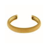 Courage Waterproof Oblong Cuff Pulsera chapada en oro de 18 quilates