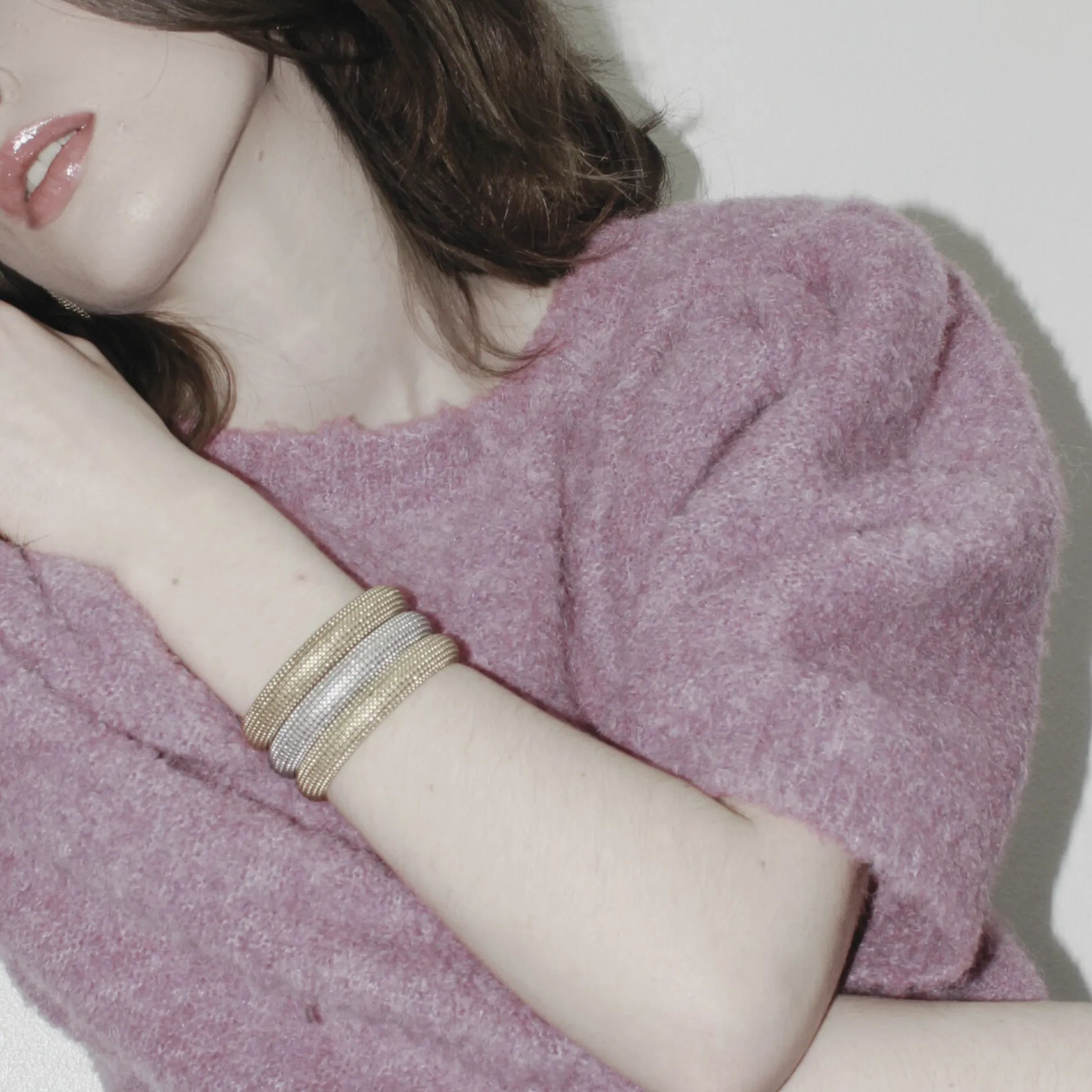 Courage Waterproof Oblong Cuff Bracelet 18K Gold PlatingDNSK Copenhagen