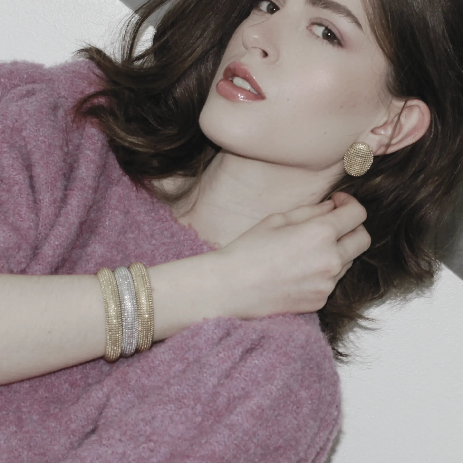 Courage Waterproof Oblong Cuff Bracelet 18K Gold Plating, Dansk Copenhagen
