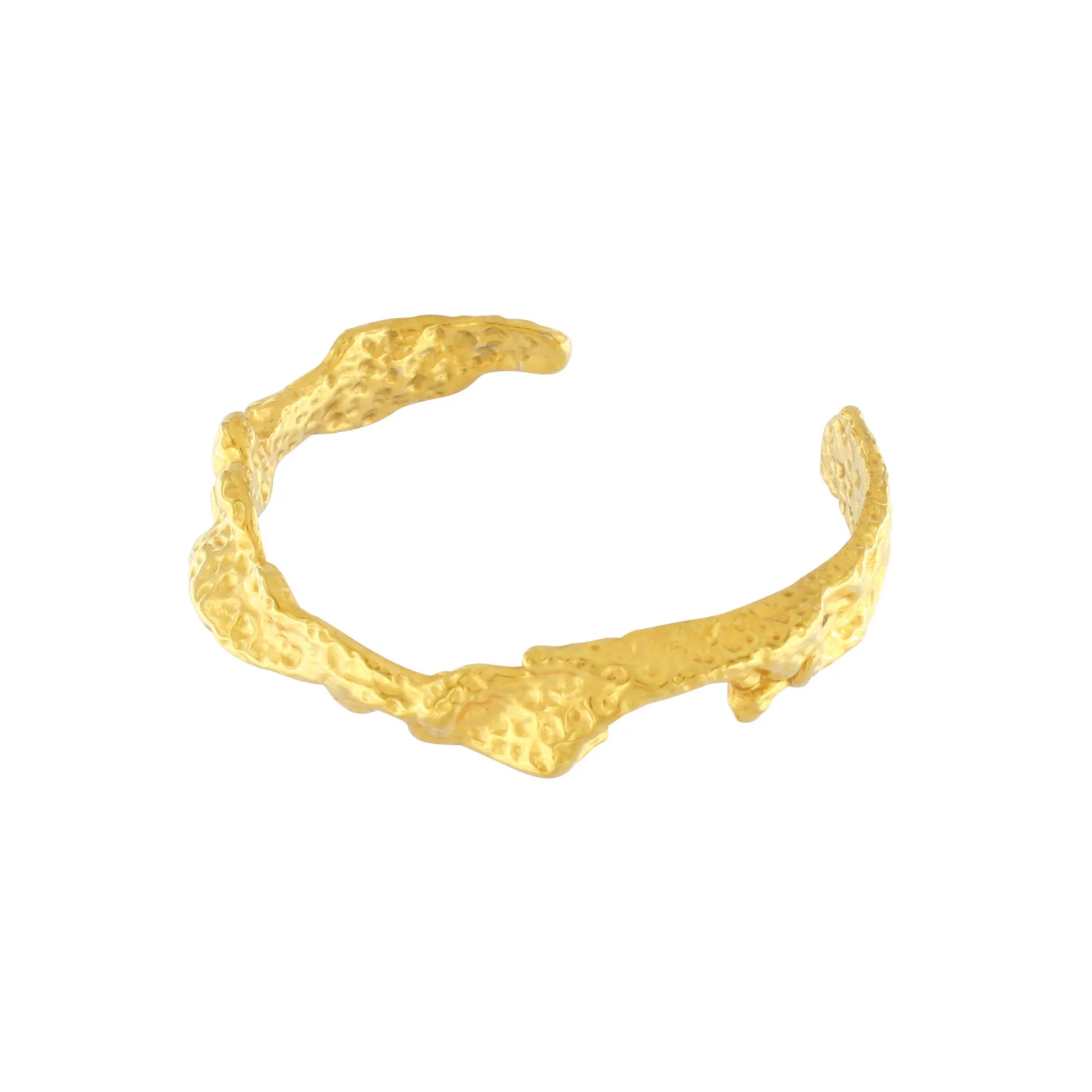 Courage Waterproof Organic Statement Cuff 18K Gold Plating, DNSK Copenhagen