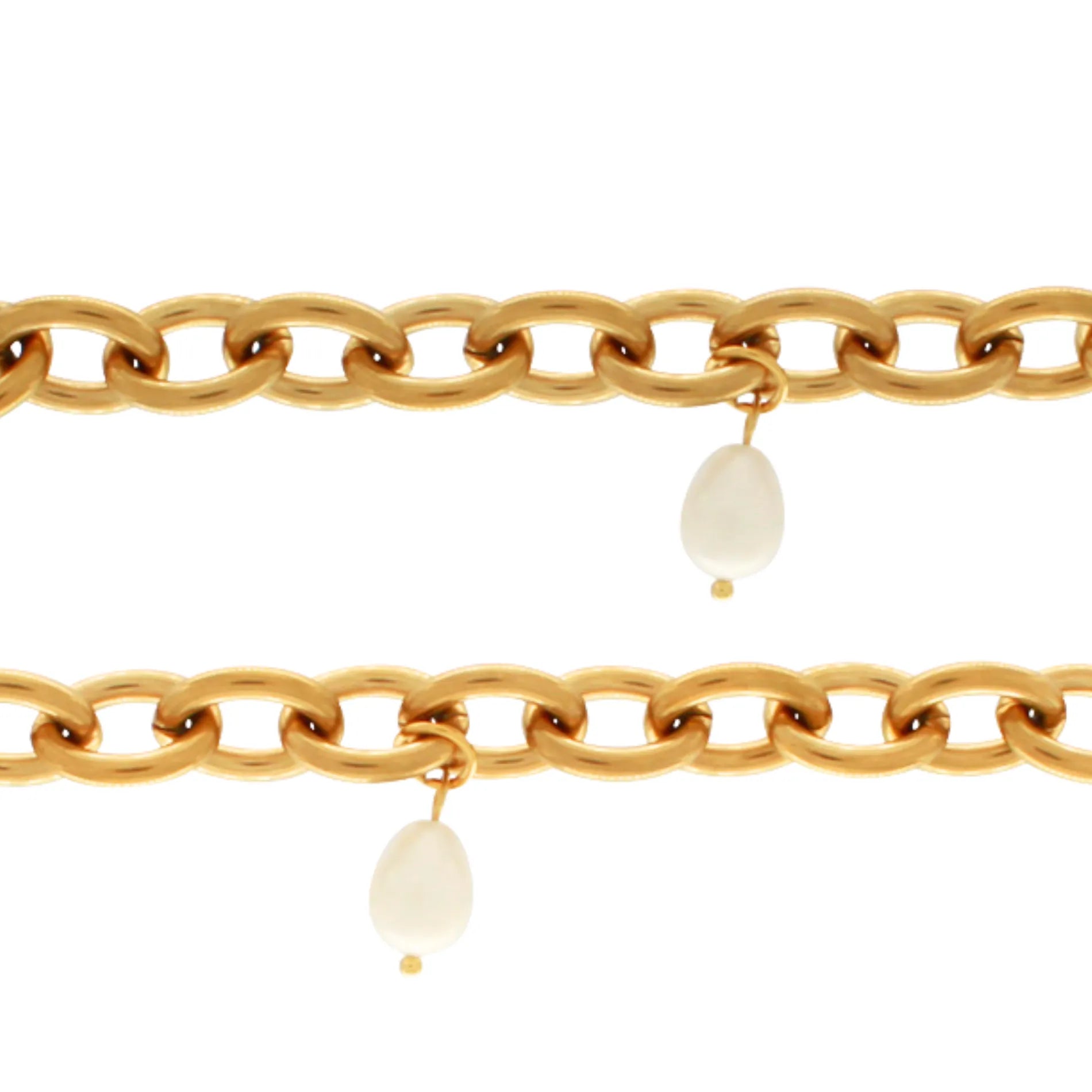Joy Waterproof Link Pearl Bracelet 18K Gold Plating, Dansk Copenhagen