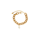 Joy Waterproof Bracelet en or Link Pearl 18K