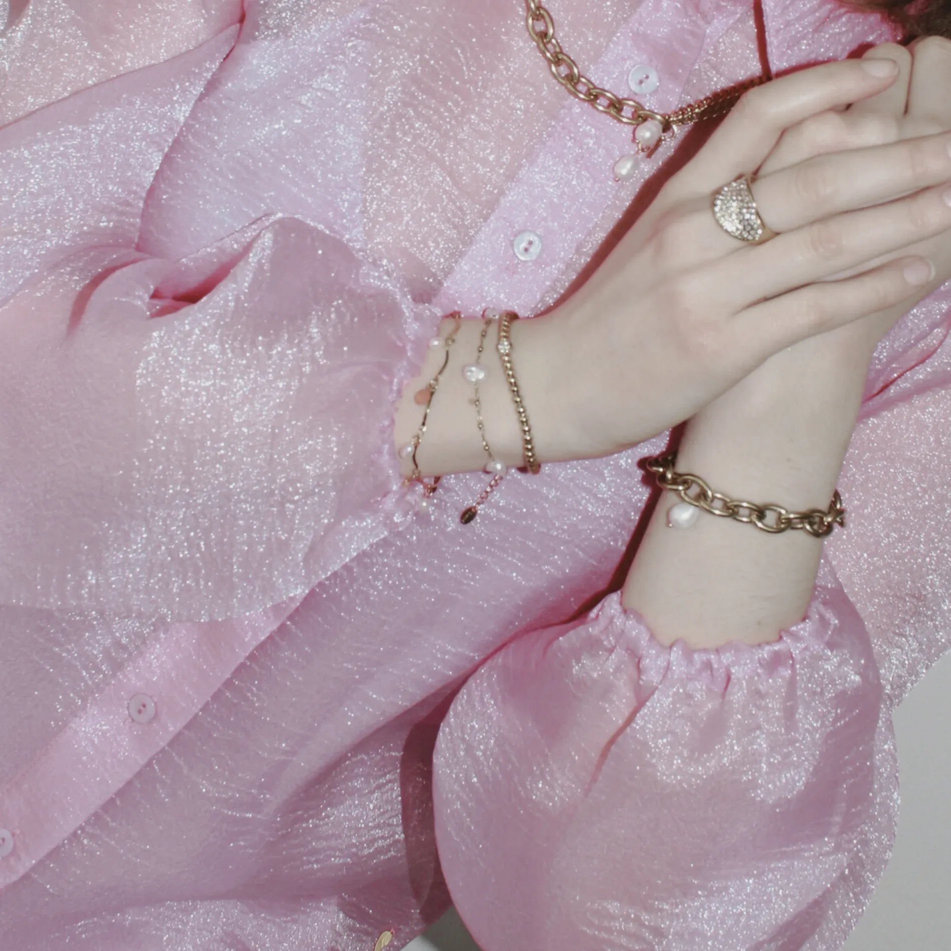 Joy Waterproof Coin & Pearl Bracelet 18K Gold Plating, Dansk Copenhagen