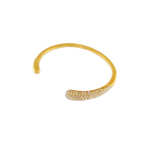 Joy Waterproof CZ Gap Cuff Bracelet 18K Gold Plating