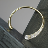 Joy Waterproof CZ Gap Cuff Bracelet 18K Gold Plating