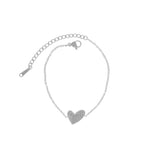 Love Waterproof Heldere Multi CZ Hart Armband Verzilverd, Dansk Copenhagen
