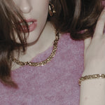 Courage Waterproof Chunky Link Bracelet 18K Gold Plating -DNSK Copenhagen