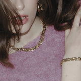Courage Waterproof Chunky Link Bracelet 18K Gold Plating, Dansk Copenhagen