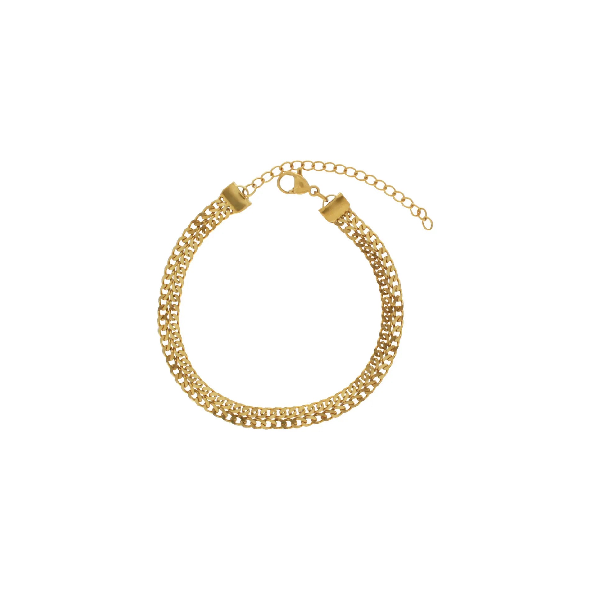 Passion Waterproof Flat Panzer Bracelet 18K Gold Plating, Dansk Copenhagen
