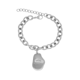Courage Waterproof  Geborsteld Oganic Statement Ketting Armband Zilver Plating