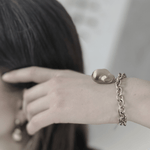 Courage Waterproof Brushed Oganic Statement Chain Bracelet Silver Plating -DNSK Copenhagen
