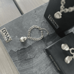 Courage Waterproof Brushed Oganic Statement Chain Bracelet Silver Plating -DNSK Copenhagen