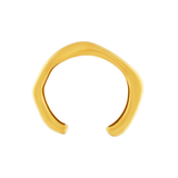 Courage Waterproof  Brushed Organic Cuff Bracelet 18K Gold Plating