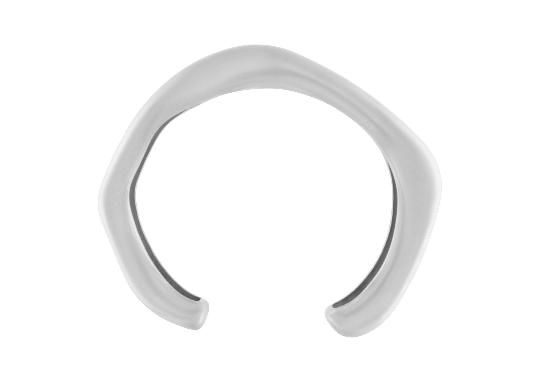 Courage Waterproof  Geborsteld Organisch Cuff Armband Verzilverd, DNSK Kopenhagen