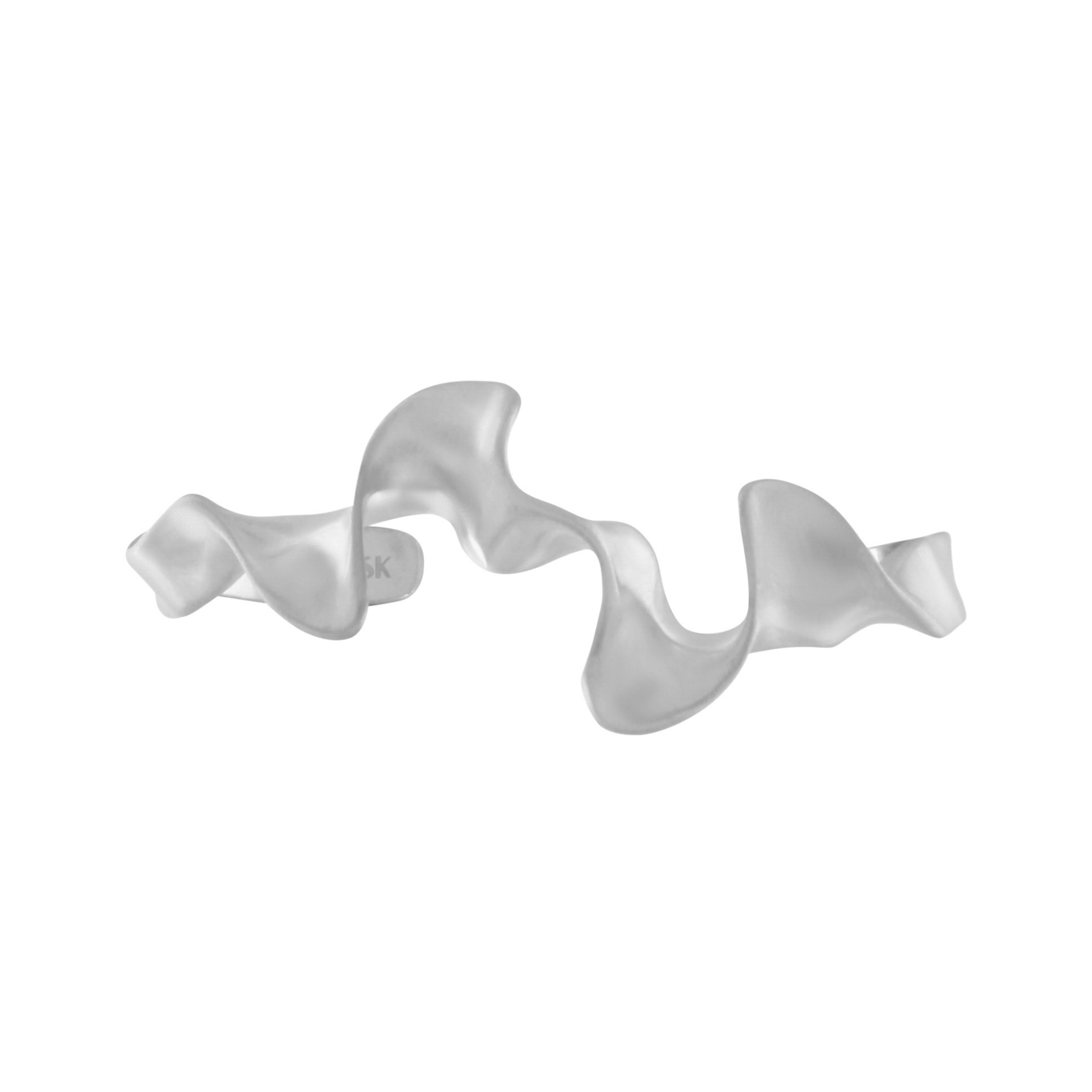 Courage Waterproof Brushed Braided Cuff Bracelet Silver Plating, DNSK Copenhagen