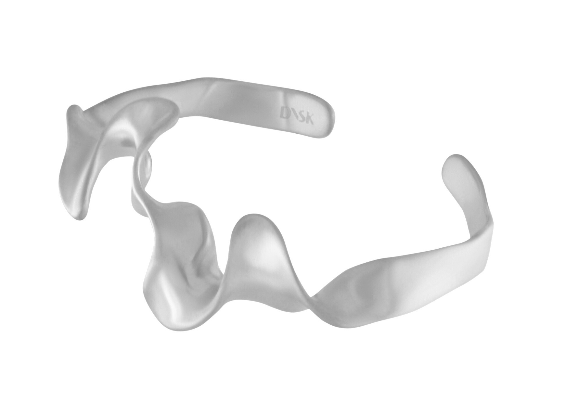 Courage Waterproof Brushed Braided Cuff Armband Verzilverd, DNSK Kopenhagen