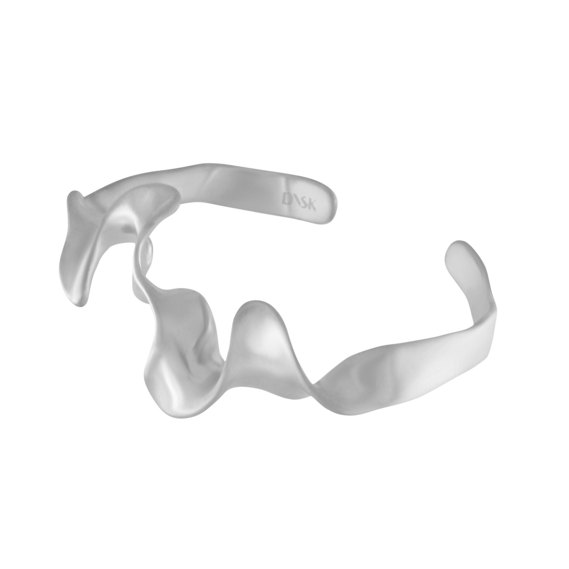 Courage Waterproof Brushed Braided Cuff Bracelet Silver Plating, DNSK Copenhagen