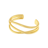 Passion Waterproof 3 String Cuff Bracelet 18K Gold Plating
