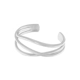 Passion Waterproof 3 Cordes Cuff Bracelet Plaqué Argent