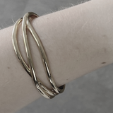 Passion Waterproof 3 String Cuff Bracelet 18K Gold Plating