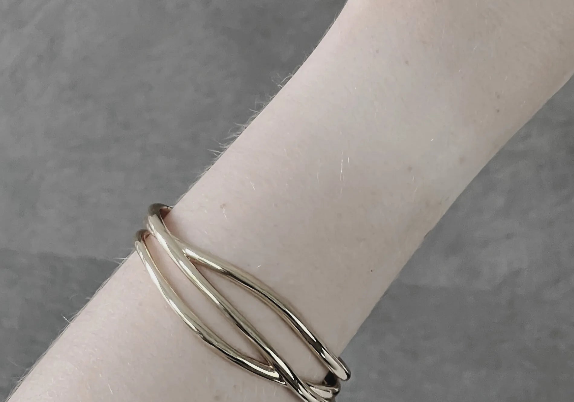 Passion Waterproof 3 String Cuff Bracelet Silver Plating, DNSK Copenhagen