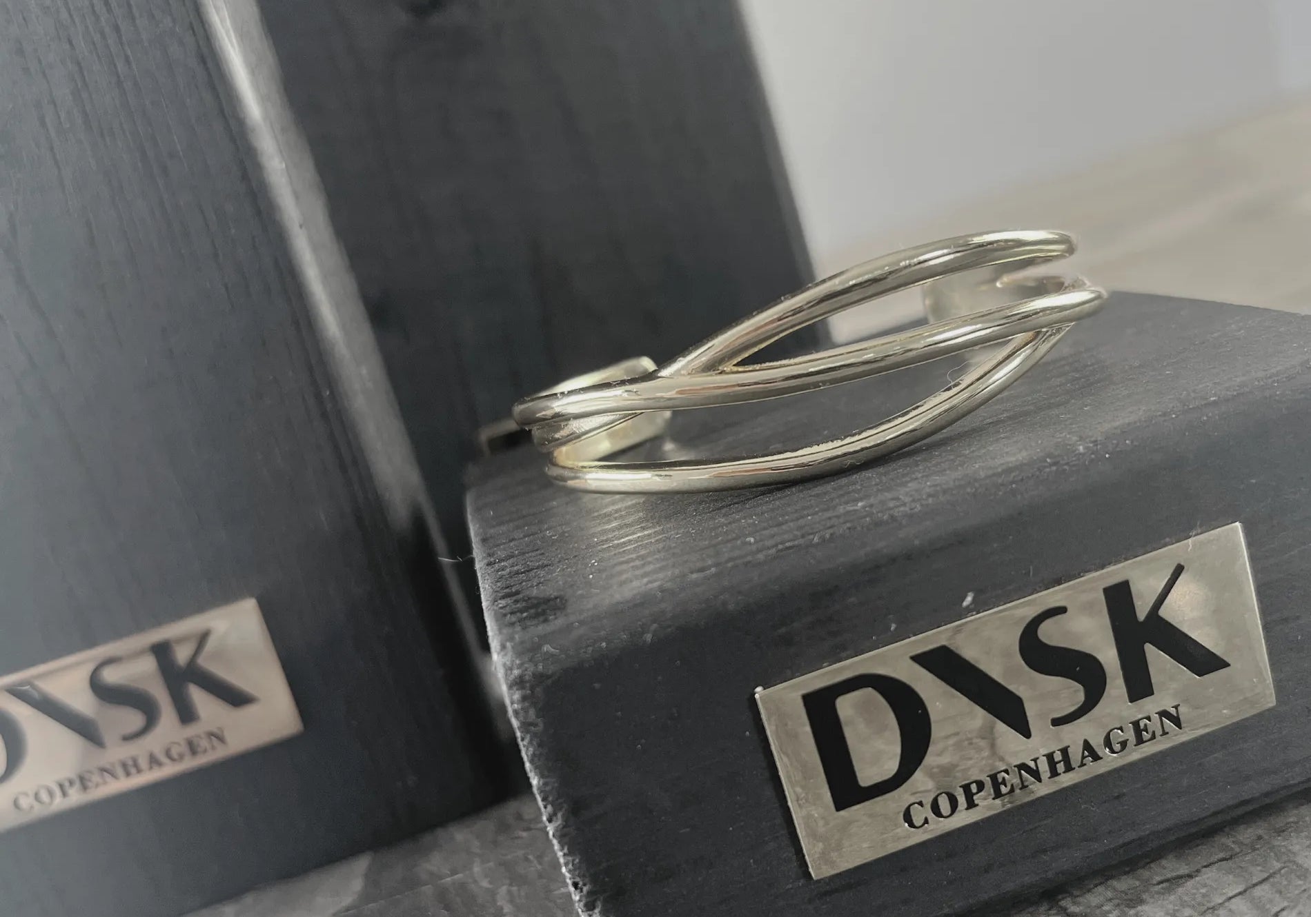 Passion Waterproof 3 String Cuff Bracelet Silver Plating, DNSK Copenhagen