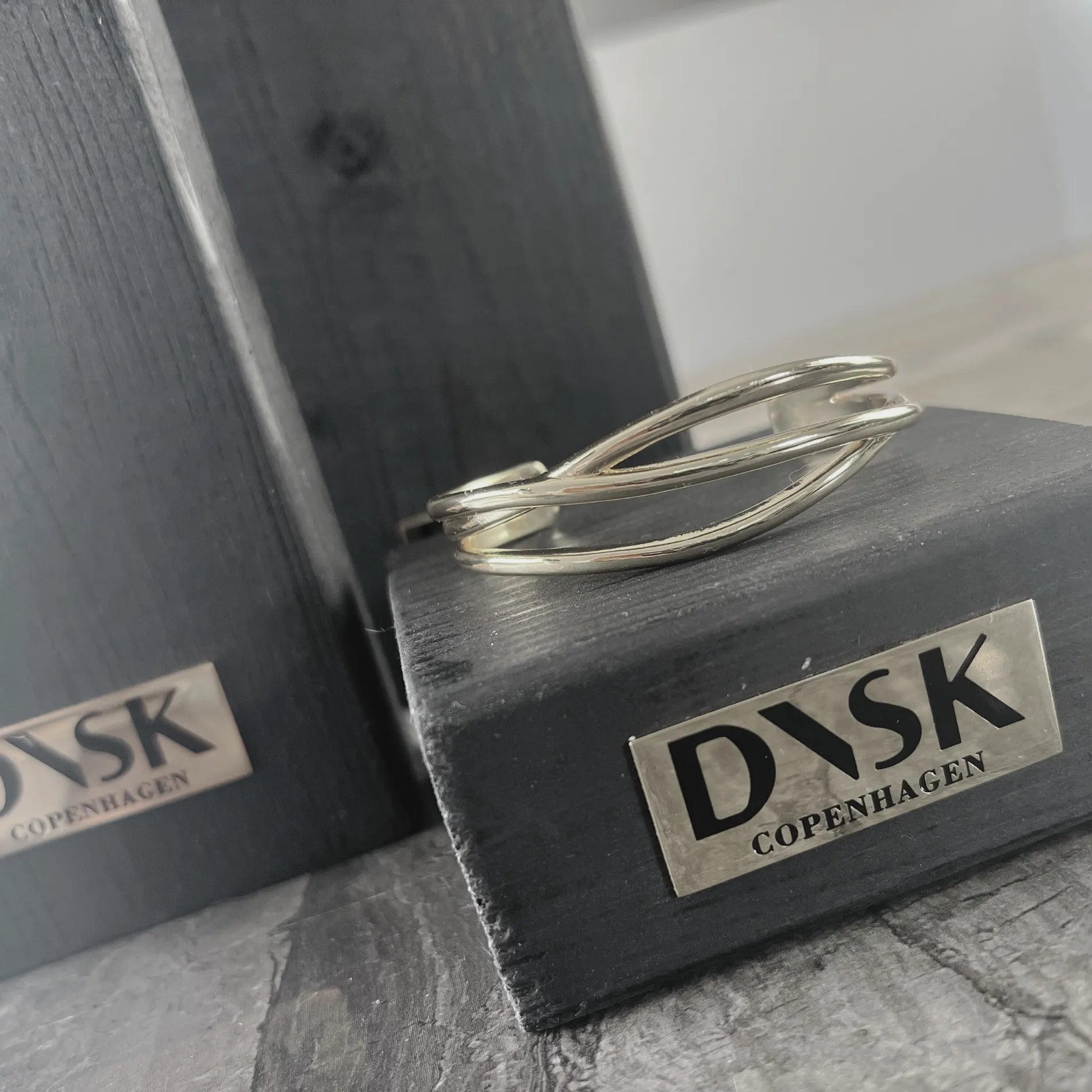 Passion Waterproof 3 String Cuff Bracelet Silver Plating, DNSK Copenhagen