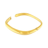 Passion Waterproof Square Cuff Bracciale placcato oro 18 carati