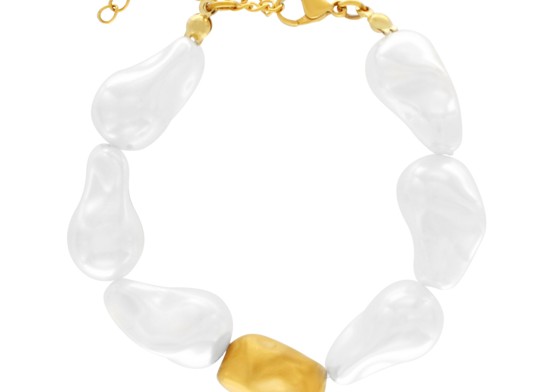 Joy Waterproof Korte Parel Statement Armband 18K Verguld, DNSK Kopenhagen