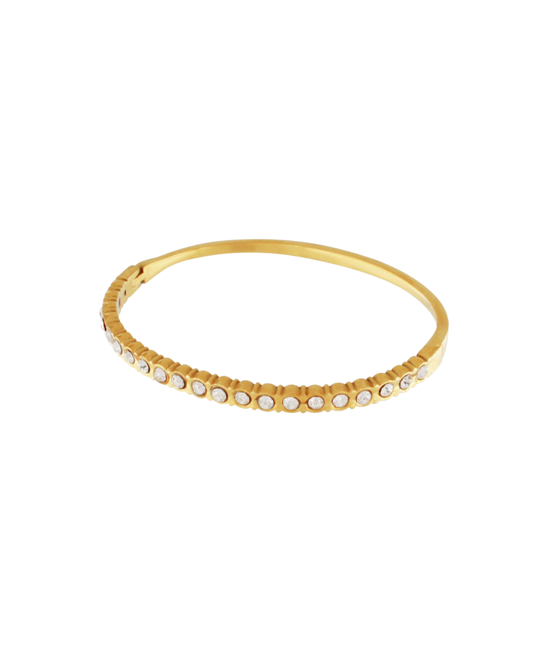 Joy Waterproof CZ Organic Bangle 18K Gold Plating, DNSK Copenhagen