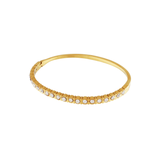 Joy Vandfast CZ Organic Bangle 18K Guldbelagt