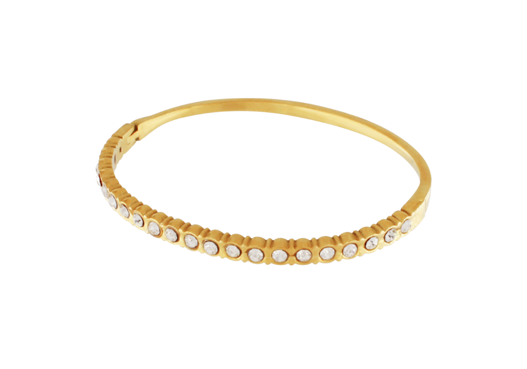 Joy Waterproof CZ Bio Bangle Plaquage or 18K, DNSK Copenhagen