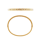 Joy Vandfast CZ Organic Bangle 18K Guldbelagt