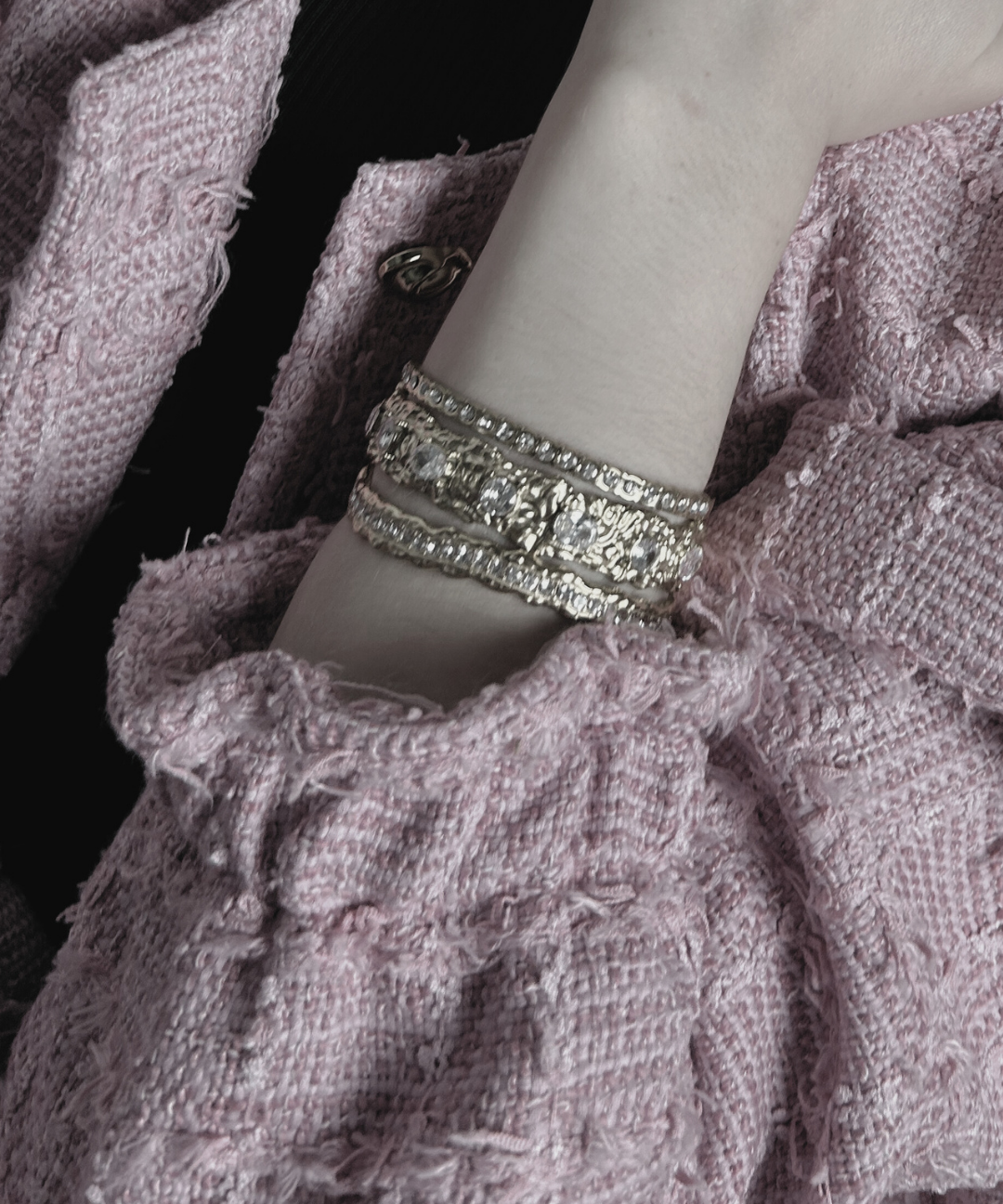 Joy Waterproof CZ Organic Bangle 18K Gold Plating, DNSK Copenhagen