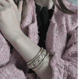 Joy Vandfast CZ Organic Bangle 18K Guldbelagt