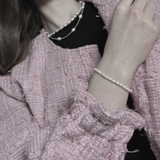 Joy Waterproof Bracelet Elastique Irrégulier Petite Perle d'Eau Douce