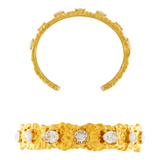 Joy Vandfast Chunky CZ Organic. Cuff Armbånd 18K Guldbelagt