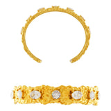 Joy Waterproof Chunky CZ Organic Cuff Bracelet Plaqué Or 18K