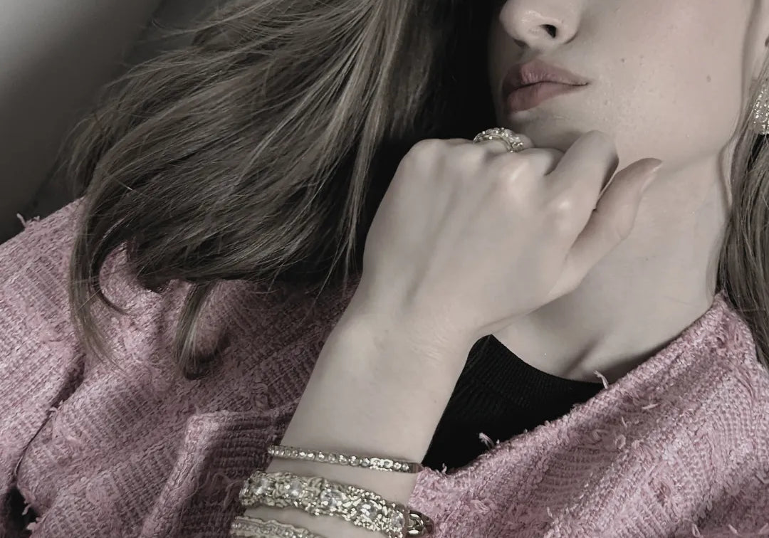Joy Waterproof Chunky CZ Organic Cuff Bracelet plaqué or 18K, DNSK Copenhagen