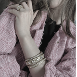 Joy Vandfast Chunky CZ Organic. Cuff Armbånd 18K Guldbelagt