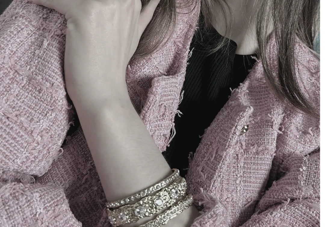Joy Waterproof Chunky CZ Organic Cuff Bracelet plaqué or 18K, DNSK Copenhagen