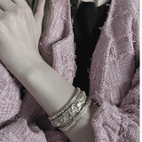 Joy Vandfast Chunky CZ Organic. Cuff Armbånd 18K Guldbelagt