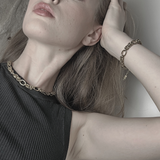 Courage Wasserfester  Gestricktes Ring-Armband 18K Goldplattierung