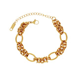 Courage Waterproof  Knitted Ring Bracelet 18K Gold Plating, DNSK Copenhagen