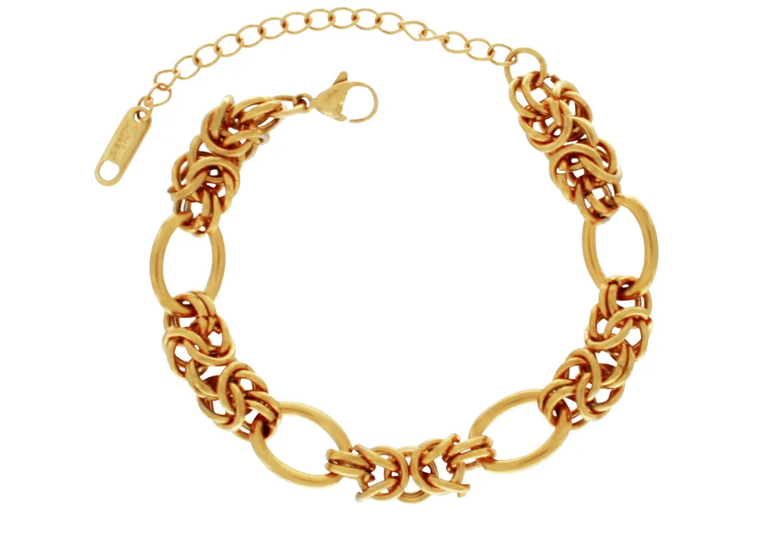 Courage Waterproof  Knitted Ring Bracelet 18K Gold Plating, DNSK Copenhagen