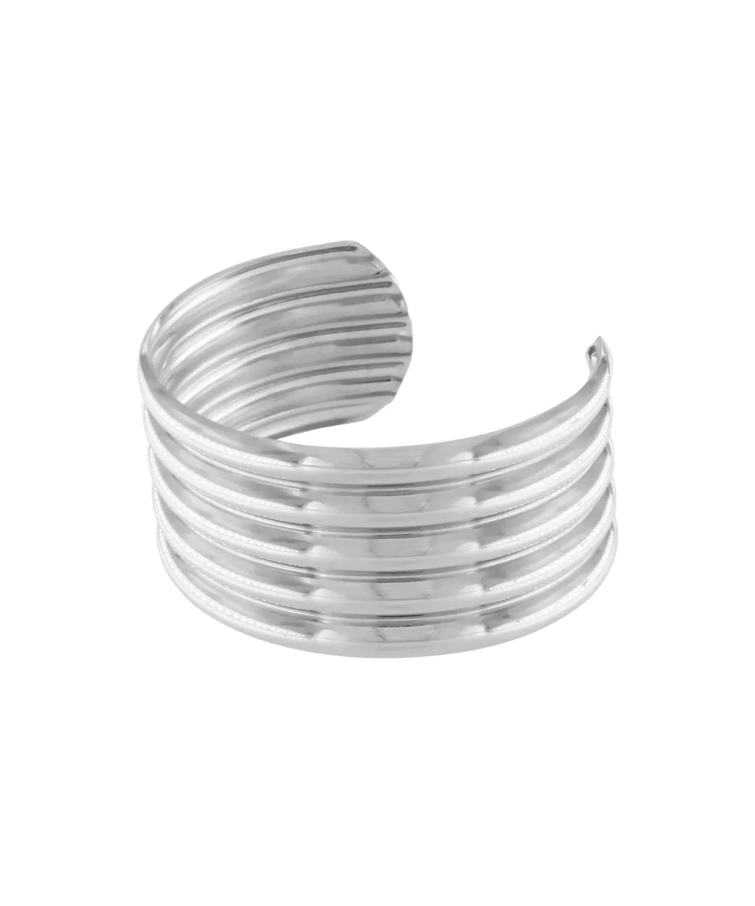 Courage Waterproof Multi Row Cuff Bracelet Silver Plating, DNSK Copenhagen